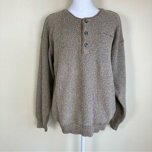 Vtg Gear for Sports 1/4 Button-up Knit Grandpa Sweater ‘Notre Dame’ Logo Sz L